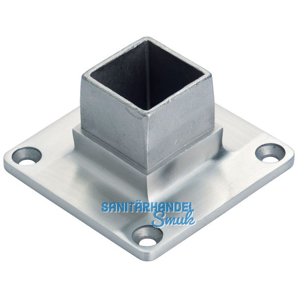 CROSO Flansch f�r Vierkantrohr 40 x 40 mm, Edelstahl V4A, aufgesetzt