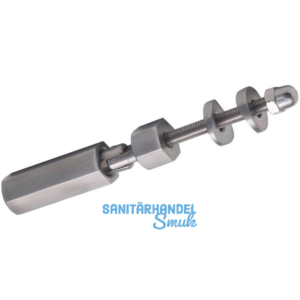 CROSO Schraubterminal mit Gelenk, f�r 4 mm Seil, Edelstahl geschliffen V4A