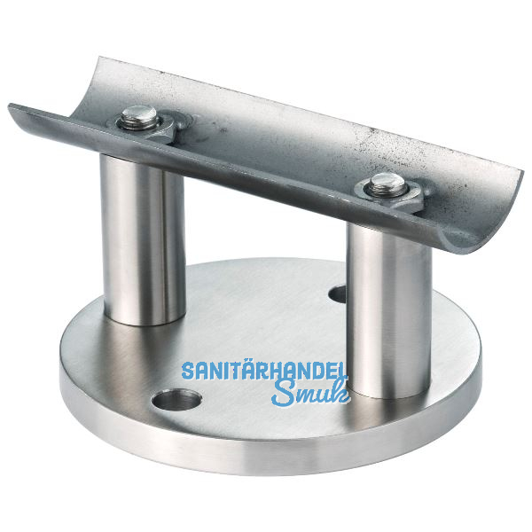 CROSO Wandanker m. Anschlussplatte f. Rohr � 42,4 mm, � 100 mm,Edelstahl V2A