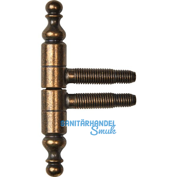 SFS Einbohrband mit Zierkopf, 13 mm, Messing patiniert