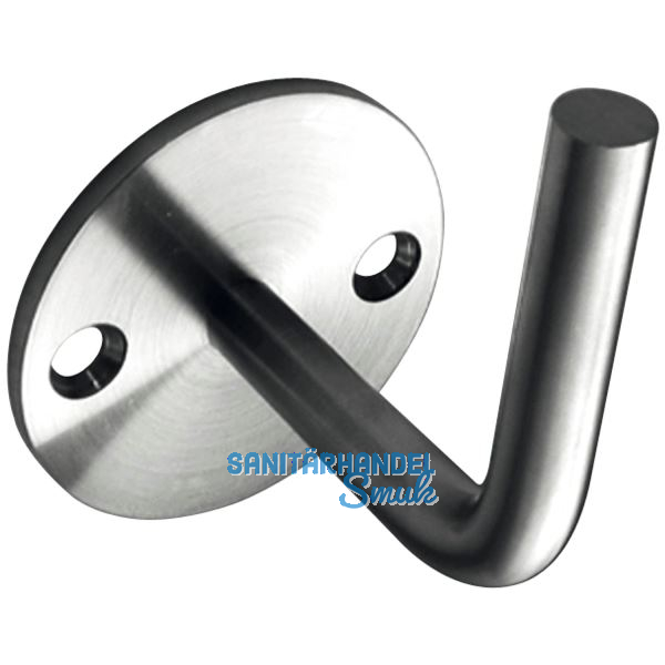 CROSO Handlauftr�ger mit Anschwei�ende, 2-Loch flache Rosette � 70 mm, V2A