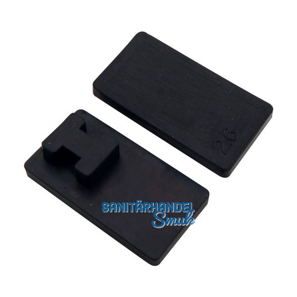 CROSO Einlage zu Glasklemmbeschlag f�r 8 mm, Ma� 53 x 53 mm