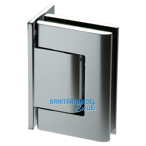 Pendelt�rband Biloba 90� Glas-Wand, einseitige Platte,Aluminium Edelstahl-Effekt