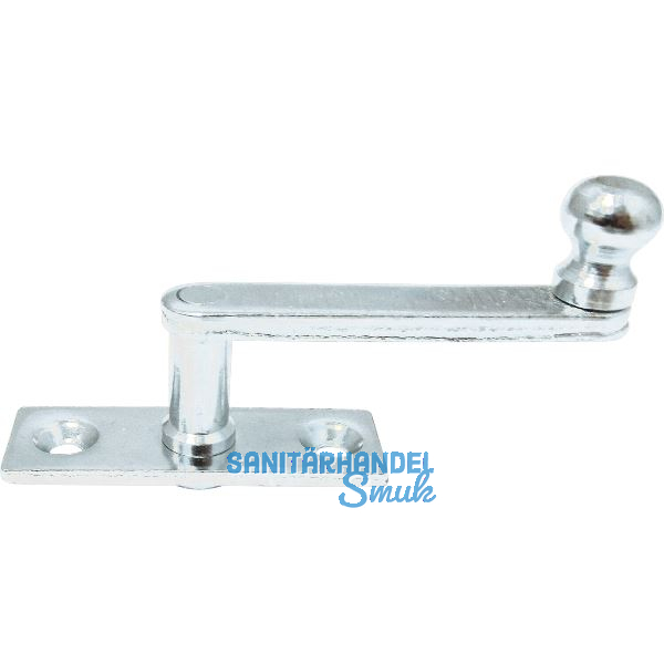 Fensterreiber auf eckiger Platte, 17 mm, Stahl verzinkt silberf�rbig