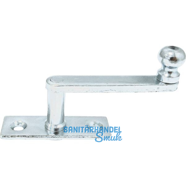 Fensterreiber auf eckiger Platte, 20 mm, Stahl verzinkt silberf�rbig