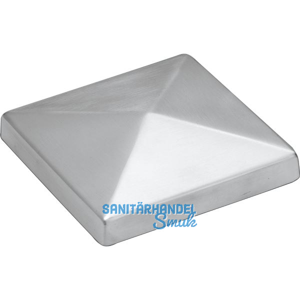 Pfosten-Abdeckkappen f�r Holzpfosten 60 x 60, Edelstahl geschliffen V2A