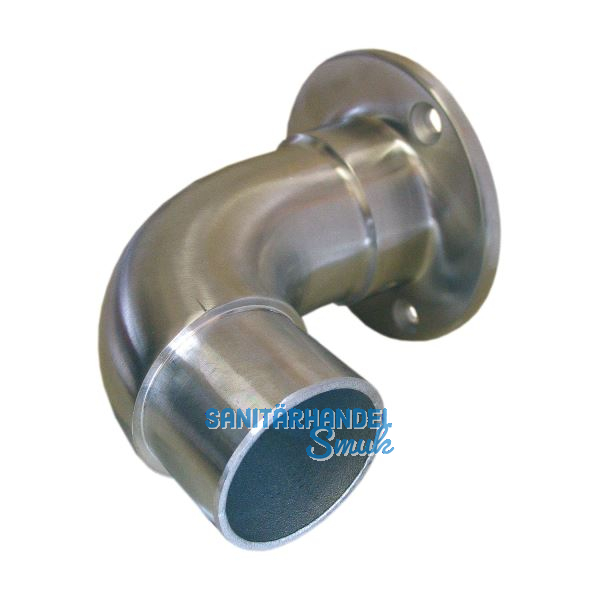 CROSO Flanschrundbogen 90 Grad f�r Rohr � 42,4 x 2, Edelstahl V4A