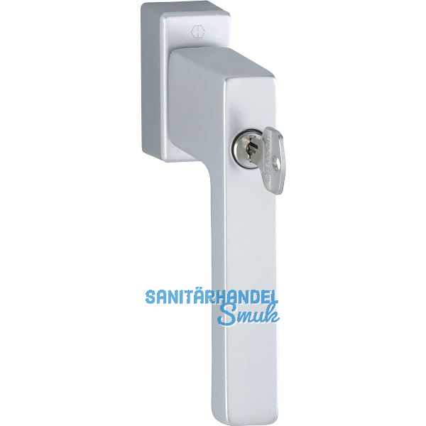 HOPPE Fenstergriff TOULON Sperrzylinder Secustik, VK 32-42 mm, silber eloxiert