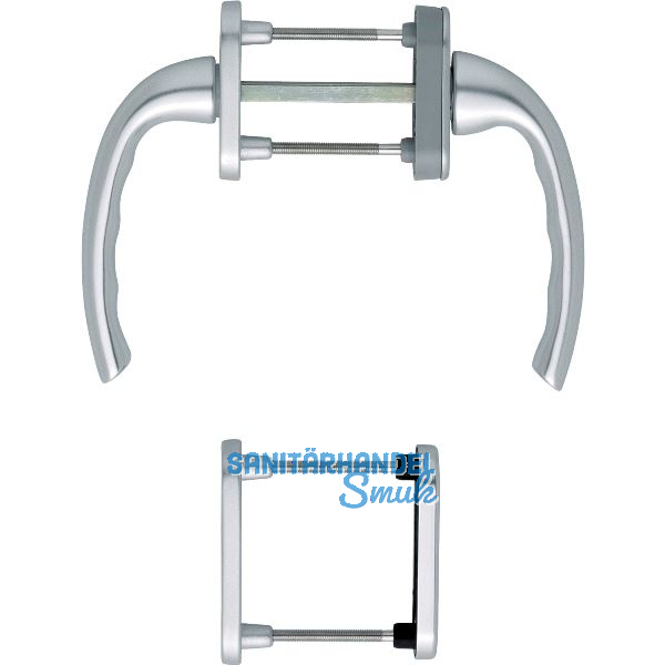 HOPPE Balkont�rgriffgarnitur TOKYO Kurzhalsgriff hoch, silber eloxiert