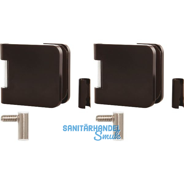 SOLIDO Glast�rbandset Office m. Rahmenteil f.Stahlzarge M10x1,rechts,Alu schwarz