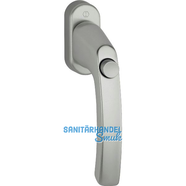 HOPPE Fenstergriff LI�GE - Druckknopf, Vierkant 7 x 37 mm, Alu Edelstahl Effekt