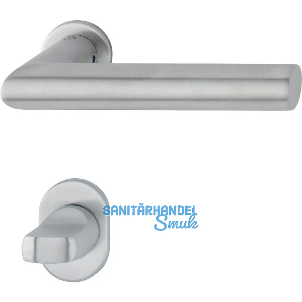 HOPPE Dr�ckergarnitur AMSTERDAM - auf mini Rosette WC, 40-45, Edelstahl