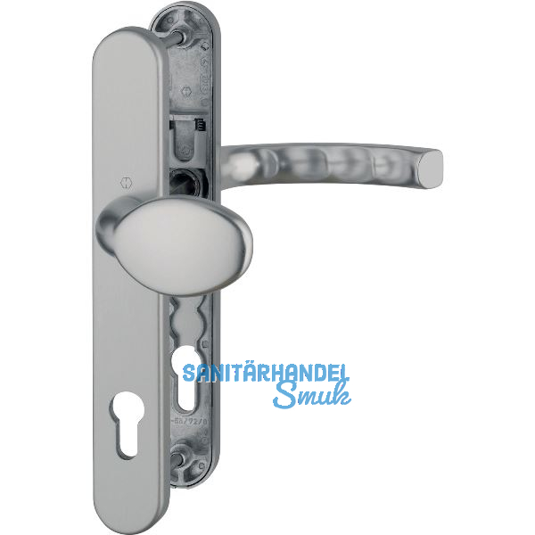 Wechselgarnitur LI�GE - auf Schmalschild 36 mm, Knopf, 67 - 72, Edelstahl-Effekt