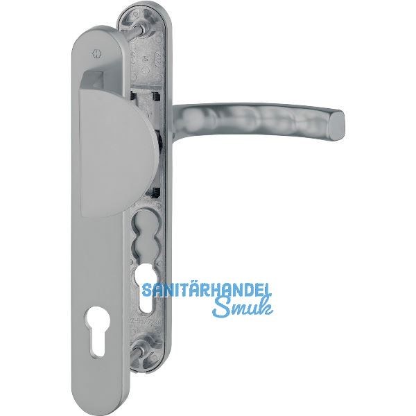 Wechselgarnitur LI�GE - Schmalschild 36 mm, Griffplatte, 67-72, Edelstahl-Effekt