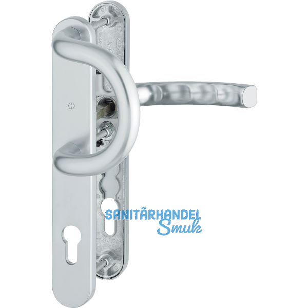 Wechselgarnitur LI�GE - auf Schmalschild 36 mm, 67-72,silber eloxiert