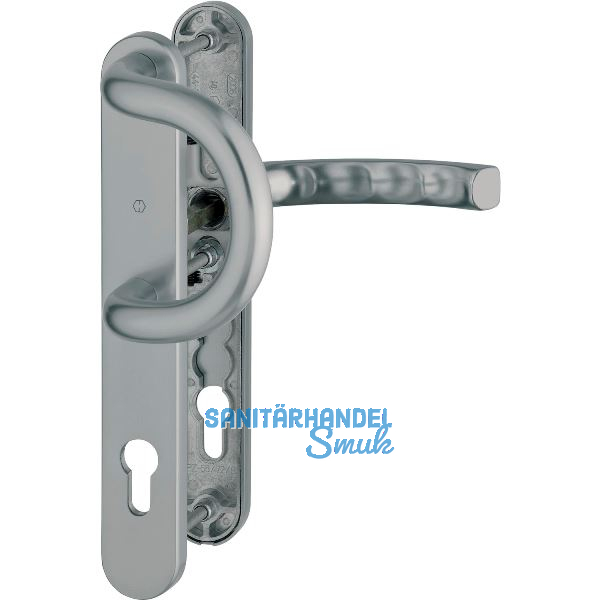 Wechselgarnitur LI�GE - auf Schmalschild 36 mm, 67-72,Edelstahl-Effekt