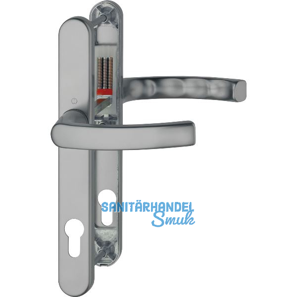 Dr�ckergarnitur LI�GE - auf Schmalschild 30 mm, 72 - 82, Edelstahl-Effekt