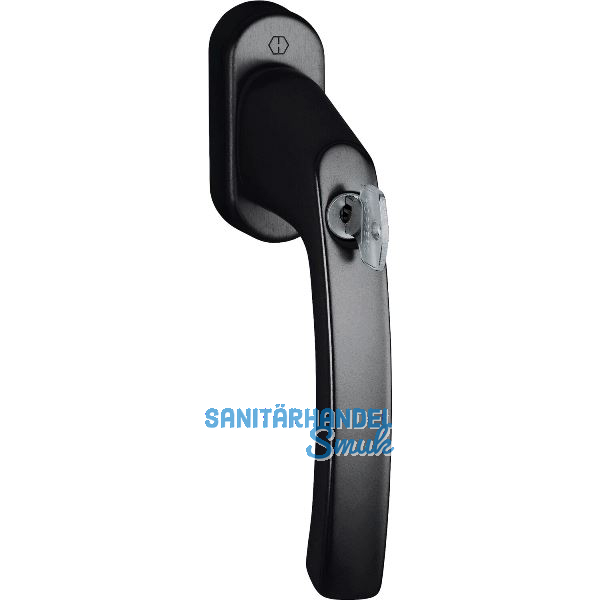 HOPPE Fenstergriff LI�GE - Sperrzylinder, Vierkant 7x40, 35 Nm, schwarz matt