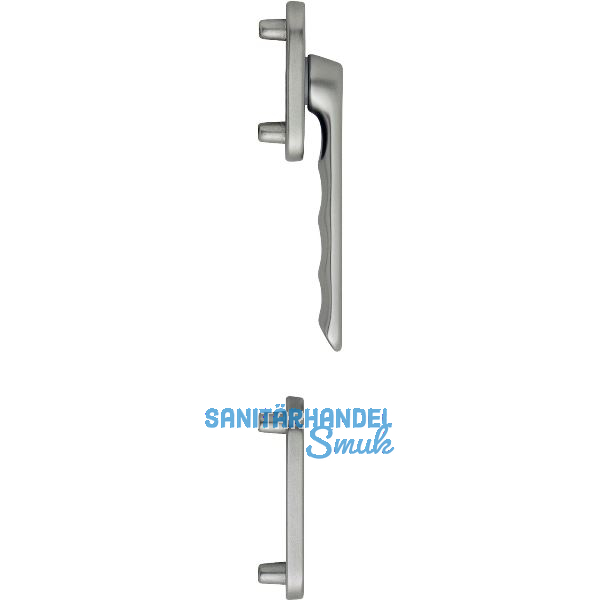 HOPPE Balkont�rgriff-Halbgarnitur LI�GE - au�en flach, Edelstahl-Effekt