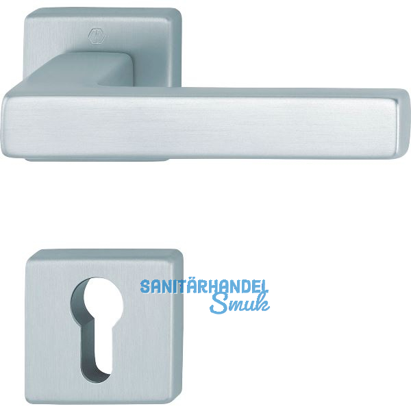 HOPPE Dr�ckergarnitur AUSTIN - auf Rosette PZ, Aluminium silber eloxiert