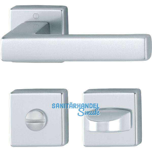 HOPPE Dr�ckergarnitur AUSTIN - auf Rosette WC, Aluminium silber eloxiert