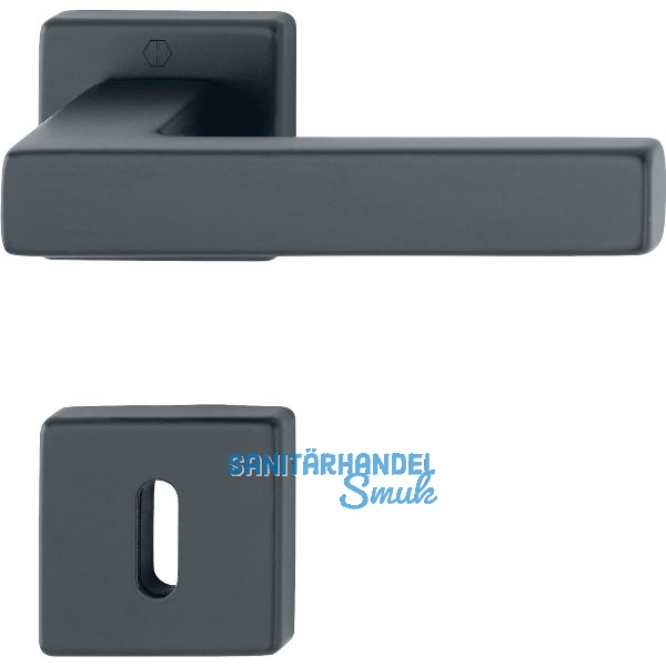 HOPPE Dr�ckergarnitur AUSTIN - auf Rosette BB, TS 37-42 mm, Aluminium schwarz