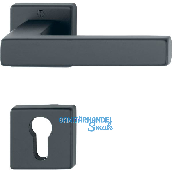 HOPPE Dr�ckergarnitur AUSTIN - auf Rosette PZ, TS 37-42 mm, Aluminium schwarz