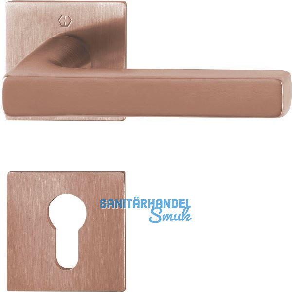 HOPPE Dr�ckergarnitur DALLAS - auf Rosette PZ, Messing kupferfarben satiniert