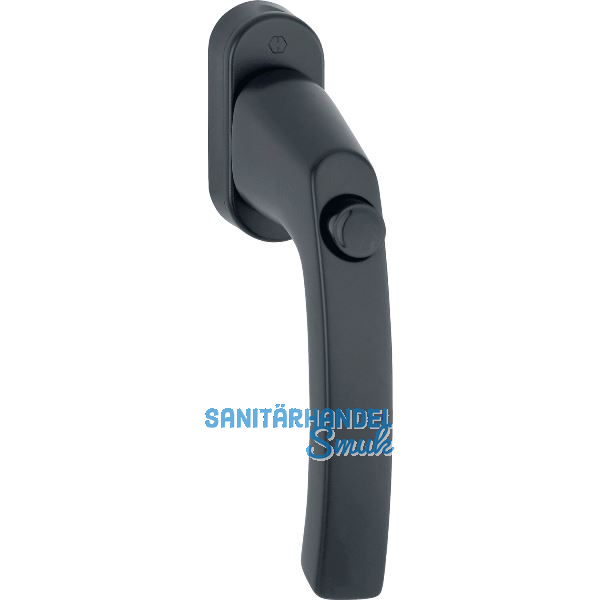 HOPPE Fenstergriff LI�GE - Druckknopf, Vierkant 7 x 40 mm, Alu schwarz matt