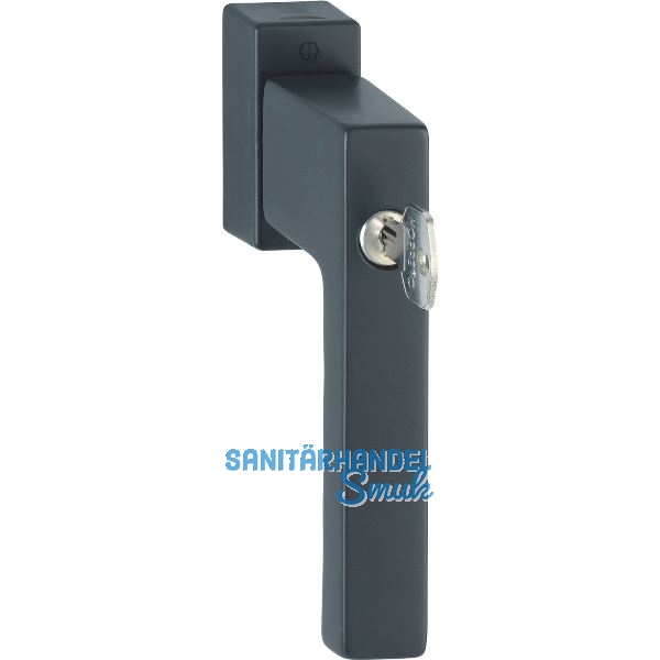 HOPPE Fenstergriff TOULON Sperrzylinder Secustik, VK 32-42 mm, schwarz matt