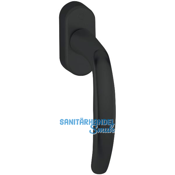 HOPPE Fenstergriff ATLANTA - Secustik, VK 7 x 32 - 42 mm, Alu schwarz matt