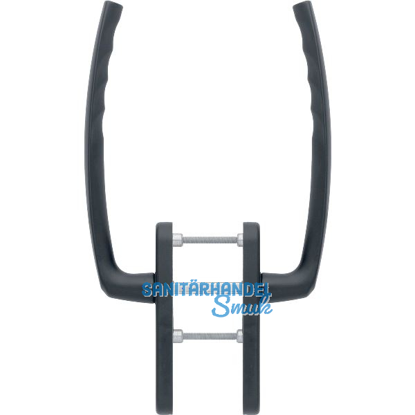 HOPPE Hebeschiebegarnitur ATLANTA Griff/Griff PZ, L 253 mm, Alu schwarz matt