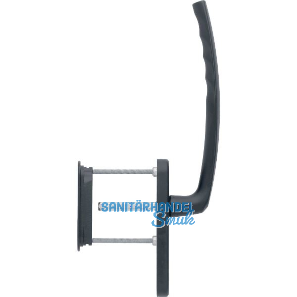 HOPPE Hebeschiebegarnitur ATLANTA mit Muschelgriff UG, L 253 mm, schwarz matt