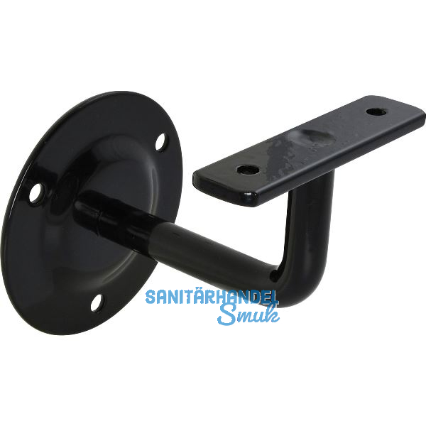 SCH�SSMETALL Handlauftr�ger rund, Wandabstand 80 mm, schwarz beschichtet