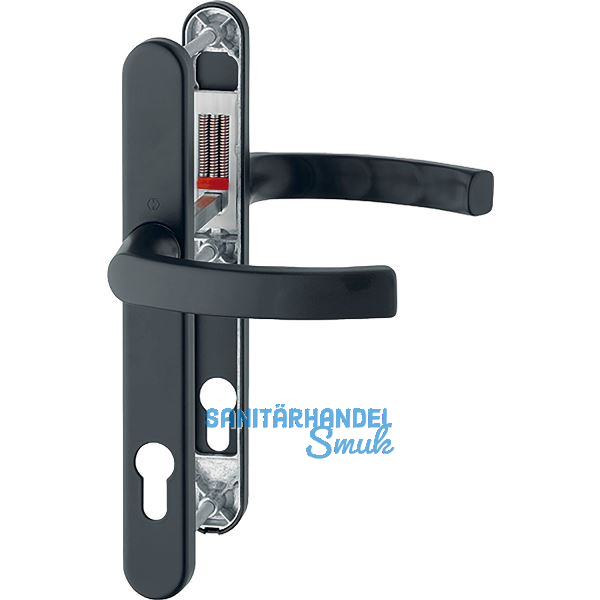 Dr�ckergarnitur LI�GE - auf Schmalschild 30 mm, 72 - 82, schwarz