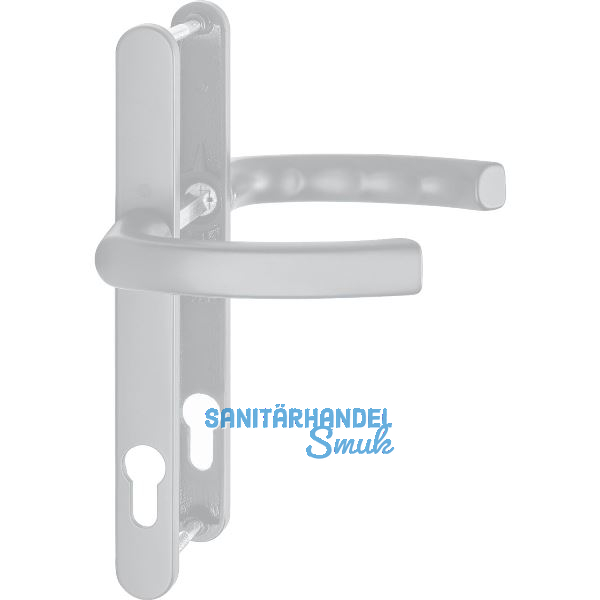 Dr�ckergarnitur LI�GE - auf Schmalschild 24 mm, 67 - 72, silber eloxiert