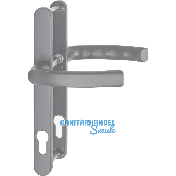 Dr�ckergarnitur LI�GE - auf Schmalschild 24 mm, 67 - 72, Edelstahl-Effekt