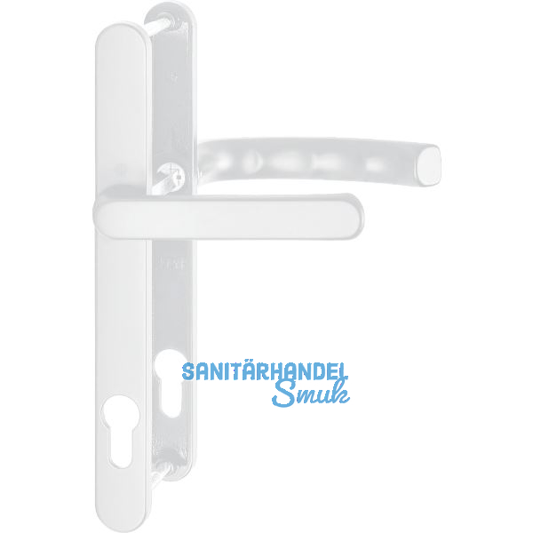 Dr�ckergarnitur LI�GE - Schmalschild 24 mm, Griff flach,67 - 72,wei�