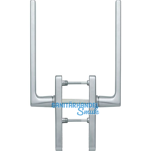 HOPPE Hebeschiebegarnitur DALLAS mit Griff/Griff PZ, Messing verchromt satiniert