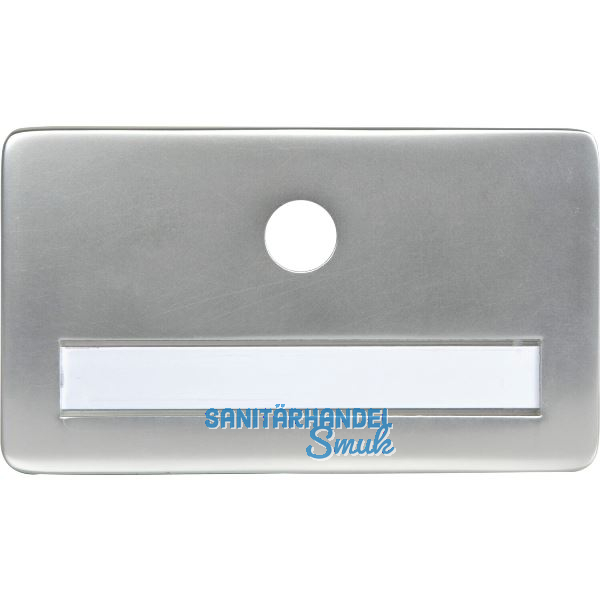 SOLIDO Namensschild ohne Spion, Bohrung � 14, Alu silber eloxiert, Gravur Nr. 43