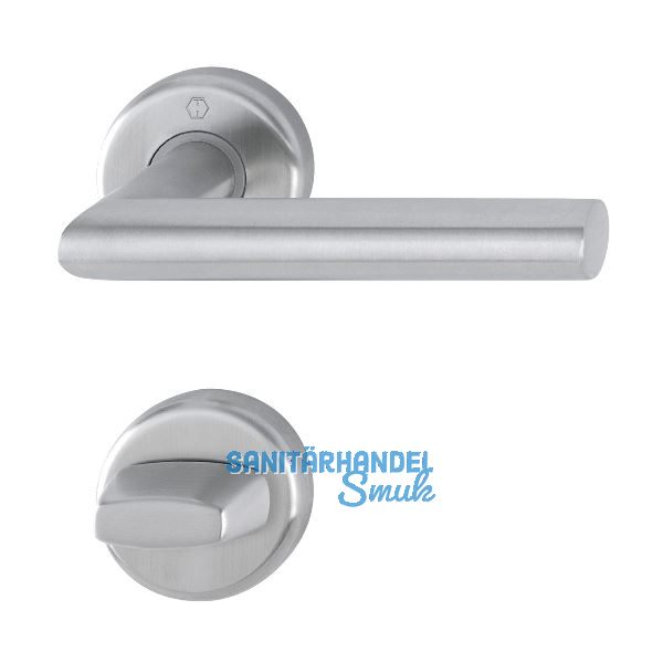 HOPPE Dr�ckergarnitur UTRECHT - auf Rosette WC, 39 - 47, Edelstahl matt