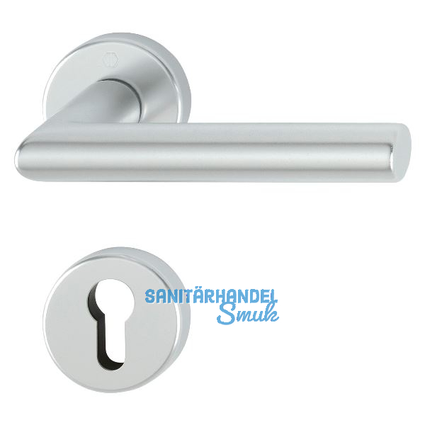 FH-Dr�ckergarnitur AMSTERDAM - auf Rosette PZ, 40 - 45, silber eloxiert