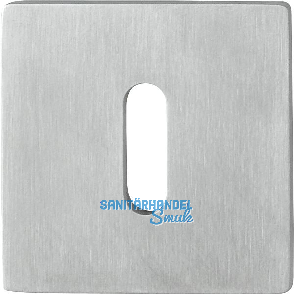 HOPPE Schl�sselrosette flach mit St�tznocken, eckig, Edelstahl matt