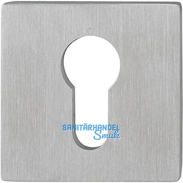 HOPPE Zylinderrosette flach mit St�tznocken, eckig, Edelstahl matt