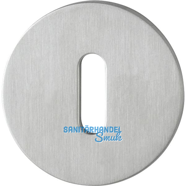 HOPPE Schl�sselrosette flach mit St�tznocken, rund, Edelstahl matt