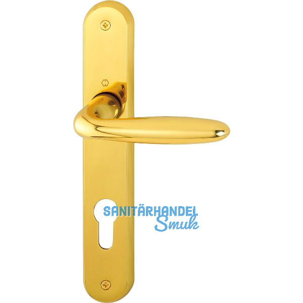 HOPPE Dr�ckergarnitur VERONA - auf Schild PZ 88, Messing poliert