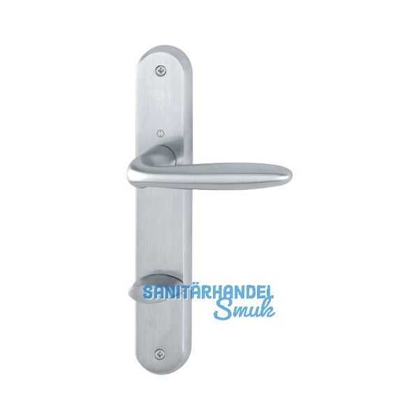 HOPPE Dr�ckergarnitur VERONA - auf Schild WC 90, Messing verchromt matt