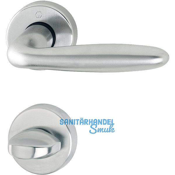 HOPPE Dr�ckergarnitur VERONA - auf Rosette WC, Messing verchromt matt