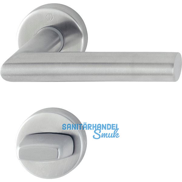 HOPPE Dr�ckergarnitur AMSTERDAM - auf Rosette WC, 37-42, Edelstahl matt