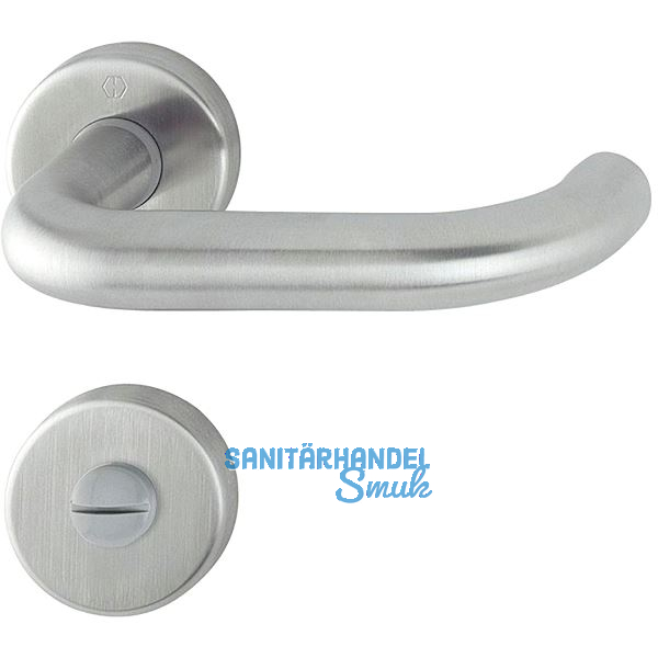 HOPPE Dr�ckergarnitur PARIS - auf Rosette WC, 37 - 42, Edelstahl matt